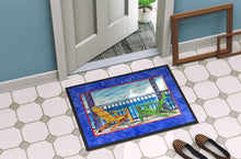 Load image into Gallery viewer, Adirondack Chairs Blue Doormat - 24x36 Decorative Floor Mat – Indoor/Outdoor Rug