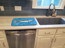 Load image into Gallery viewer, Fish - Trout Dish Drying Mat – Absorbent, Artistic Kitchen Essentials 8770DDM