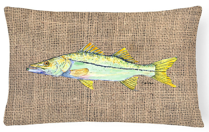 Fish - Snook Decorative   Canvas Fabric Pillow