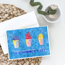 Load image into Gallery viewer, Snowballs and Snowcones Summer Greeting Cards -  Blank Note Cards – 8-Pack of Artist-Designed Cards with Envelopes