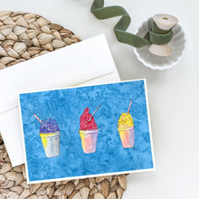 Load image into Gallery viewer, Snowballs and Snowcones Greeting Cards -  Blank Note Cards – 8-Pack of Artist-Designed Cards with Envelopes