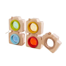 Load image into Gallery viewer, **Pre-order (Ships in 1-2 Weeks)**5 Pcs Mini Gemmed Wooden Camera Kaleidoscope