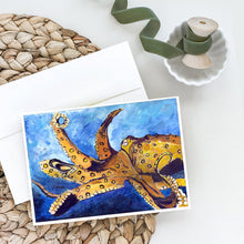 Load image into Gallery viewer, Octopus Greeting Cards -  Blank Note Cards – 8-Pack of Artist-Designed Cards with Envelopes
