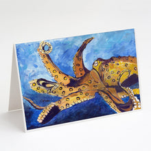Load image into Gallery viewer, Octopus Greeting Cards -  Blank Note Cards – 8-Pack of Artist-Designed Cards with Envelopes