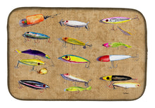 Load image into Gallery viewer, Fishing Lures Dish Drying Mat – Absorbent, Artistic Kitchen Essentials 8796DDM