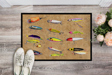 Load image into Gallery viewer, Fishing Lures Doormat - 24x36 Decorative Floor Mat – Indoor/Outdoor Rug