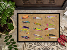 Load image into Gallery viewer, Fishing Lures Doormat - 24x36 Decorative Floor Mat – Indoor/Outdoor Rug