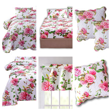 Load image into Gallery viewer, DaDa Bedding Bed in a Bag Bundle Set - Romantic Roses Lovely Blooming Floral Bedding Set (JHW-879)