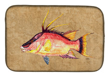 Load image into Gallery viewer, Hog Snapper Dish Drying Mat – Absorbent, Artistic Kitchen Essentials 8803DDM