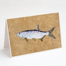 Load image into Gallery viewer, Tarpon Greeting Cards -  Blank Note Cards – 8-Pack of Artist-Designed Cards with Envelopes