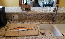 Load image into Gallery viewer, Red Fish Dish Drying Mat – Absorbent, Artistic Kitchen Essentials 8807DDM