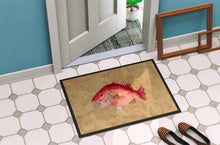 Load image into Gallery viewer, Strawberry Snapper Doormat - 24x36 Decorative Floor Mat – Indoor/Outdoor Rug