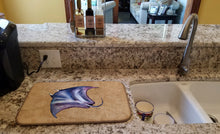 Load image into Gallery viewer, Stingray Dish Drying Mat – Absorbent, Artistic Kitchen Essentials 8814DDM