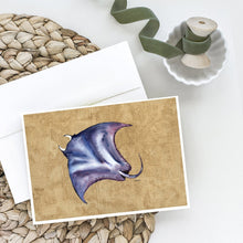 Load image into Gallery viewer, Stingray Greeting Cards -  Blank Note Cards – 8-Pack of Artist-Designed Cards with Envelopes