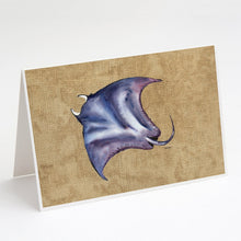 Load image into Gallery viewer, Stingray Greeting Cards -  Blank Note Cards – 8-Pack of Artist-Designed Cards with Envelopes
