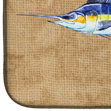 Load image into Gallery viewer, Blue Marlin Dish Drying Mat – Absorbent, Artistic Kitchen Essentials 8818DDM