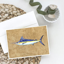 Load image into Gallery viewer, Blue Marlin Greeting Cards -  Blank Note Cards – 8-Pack of Artist-Designed Cards with Envelopes