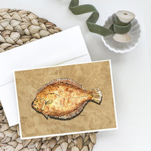 Load image into Gallery viewer, Flounder Greeting Cards -  Blank Note Cards – 8-Pack of Artist-Designed Cards with Envelopes