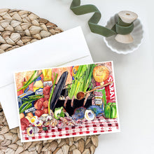 Load image into Gallery viewer, Gumbo and Potato Salad Greeting Cards -  Blank Note Cards – 8-Pack of Artist-Designed Cards with Envelopes