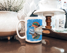 Load image into Gallery viewer, Teal Duck Dishwasher Safe Microwavable Ceramic Coffee Mug 15 ounce 8830CM15
