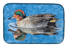 Load image into Gallery viewer, Teal Duck Dish Drying Mat – Absorbent, Artistic Kitchen Essentials 8830DDM