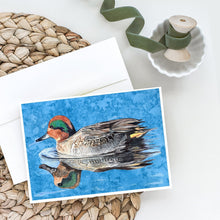 Load image into Gallery viewer, Teal Duck Greeting Cards -  Blank Note Cards – 8-Pack of Artist-Designed Cards with Envelopes