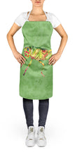 Load image into Gallery viewer, Grasshopper on Avacado Apron – Artist-Designed Kitchen, BBQ &amp; Craft Apron