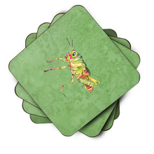 Load image into Gallery viewer, Grasshopper on Avacado Coasters - Set of 4 Lightweight Foam, Absorbent Drink Coasters