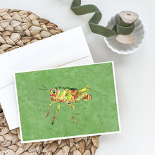 Load image into Gallery viewer, Grasshopper on Avacado Greeting Cards -  Blank Note Cards – 8-Pack of Artist-Designed Cards with Envelopes