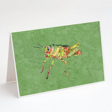 Load image into Gallery viewer, Grasshopper on Avacado Greeting Cards -  Blank Note Cards – 8-Pack of Artist-Designed Cards with Envelopes