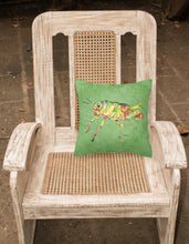 Load image into Gallery viewer, Grasshopper on Avacado   Canvas Throw Pillow - 14x14 Decorative Pillow – Art for Your Home &amp; Patio