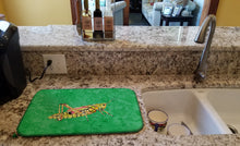 Load image into Gallery viewer, Grasshopper on Green Dish Drying Mat – Absorbent, Artistic Kitchen Essentials 8849DDM