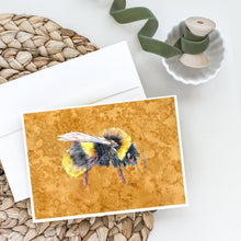 Load image into Gallery viewer, Bee on Gold Greeting Cards -  Blank Note Cards – 8-Pack of Artist-Designed Cards with Envelopes