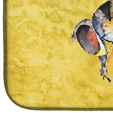 Load image into Gallery viewer, Bee on Yellow Dish Drying Mat – Absorbent, Artistic Kitchen Essentials 8851DDM