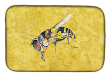 Load image into Gallery viewer, Bee on Yellow Dish Drying Mat – Absorbent, Artistic Kitchen Essentials 8851DDM