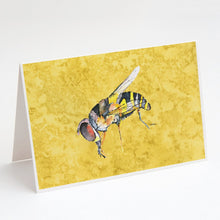 Load image into Gallery viewer, Bee on Yellow Greeting Cards -  Blank Note Cards – 8-Pack of Artist-Designed Cards with Envelopes