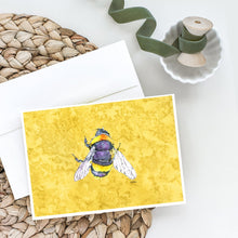 Load image into Gallery viewer, Bee on Yellow Greeting Cards -  Blank Note Cards – 8-Pack of Artist-Designed Cards with Envelopes