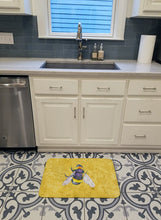 Load image into Gallery viewer, Bee on Yellow Machine Washable Memory Foam Mat 8852RUG