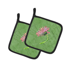 Load image into Gallery viewer, Gerber Daisy Pink Pot Holders - Set of 2 Decorative Kitchen Helpers | Made in the USA 8853PTHD