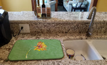 Load image into Gallery viewer, Gerber Daisy Orange Dish Drying Mat – Absorbent, Artistic Kitchen Essentials 8854DDM