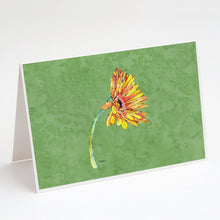 Load image into Gallery viewer, Gerber Daisy Orange Greeting Cards -  Blank Note Cards – 8-Pack of Artist-Designed Cards with Envelopes