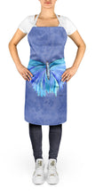 Load image into Gallery viewer, Butterfly on Slate Blue Apron – Artist-Designed Kitchen, BBQ &amp; Craft Apron