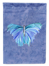 Load image into Gallery viewer, Butterfly on Slate Blue Flag Canvas House Size