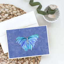 Load image into Gallery viewer, Butterfly on Slate Blue Greeting Cards -  Blank Note Cards – 8-Pack of Artist-Designed Cards with Envelopes