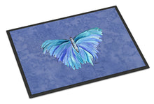 Load image into Gallery viewer, Butterfly on Slate Blue Doormat - 24x36 Decorative Floor Mat – Indoor/Outdoor Rug