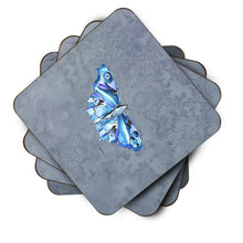 Load image into Gallery viewer, Butterfly on Gray Coasters - Set of 4 Lightweight Foam, Absorbent Drink Coasters