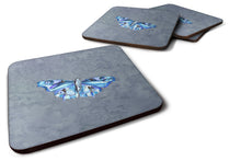 Load image into Gallery viewer, Butterfly on Gray Coasters - Set of 4 Lightweight Foam, Absorbent Drink Coasters