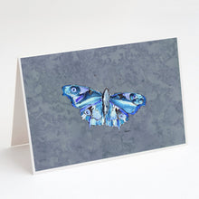 Load image into Gallery viewer, Butterfly on Gray Greeting Cards -  Blank Note Cards – 8-Pack of Artist-Designed Cards with Envelopes