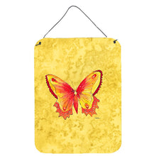 Load image into Gallery viewer, Butterfly on Yellow Aluminium Metal Wall or Door Hanging Prints