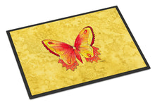 Load image into Gallery viewer, Butterfly on Yellow Doormat - 24x36 Decorative Floor Mat – Indoor/Outdoor Rug